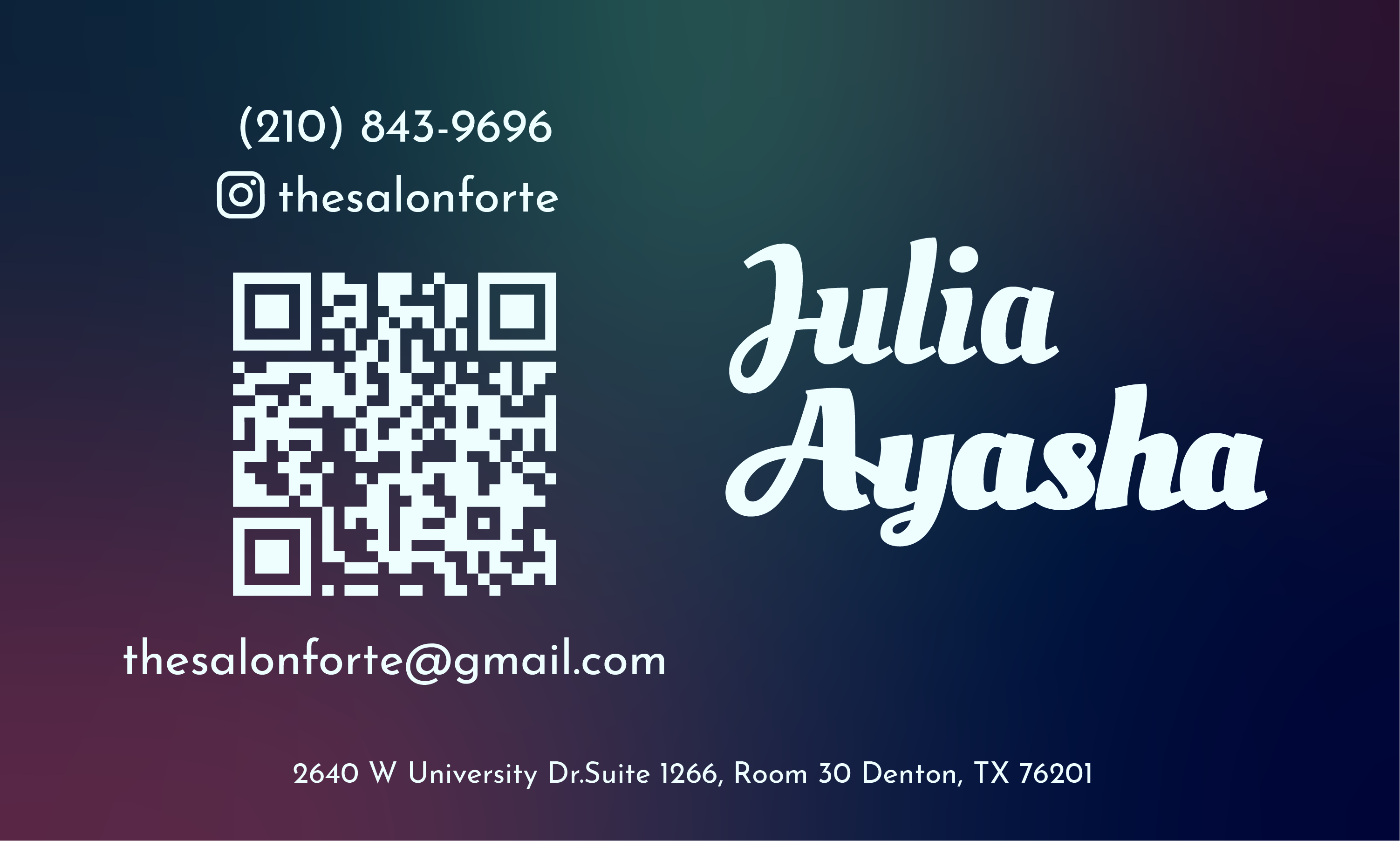 Business card back