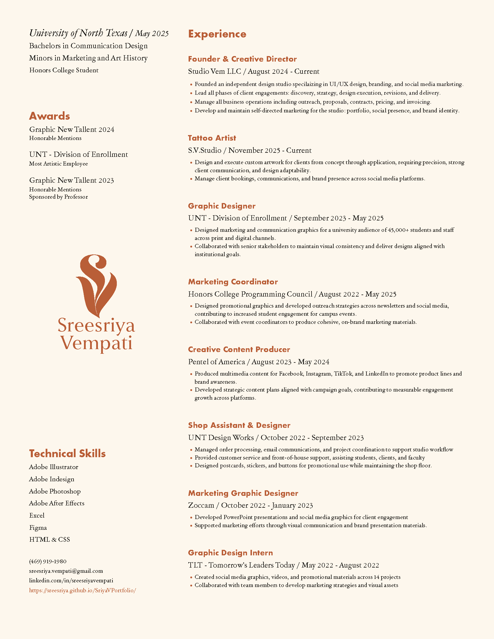 Sriya Vempati resume